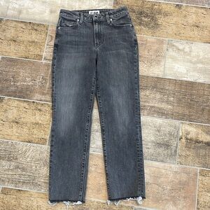 Le Jean Gray High Rise Sabine Ankle Straight Denim Jeans Size 26